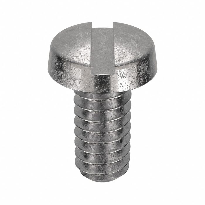 Slotted Cheese Machine Screw, M1.4-0.30 x 3 mm, Plain 18-8 Stainless Steel