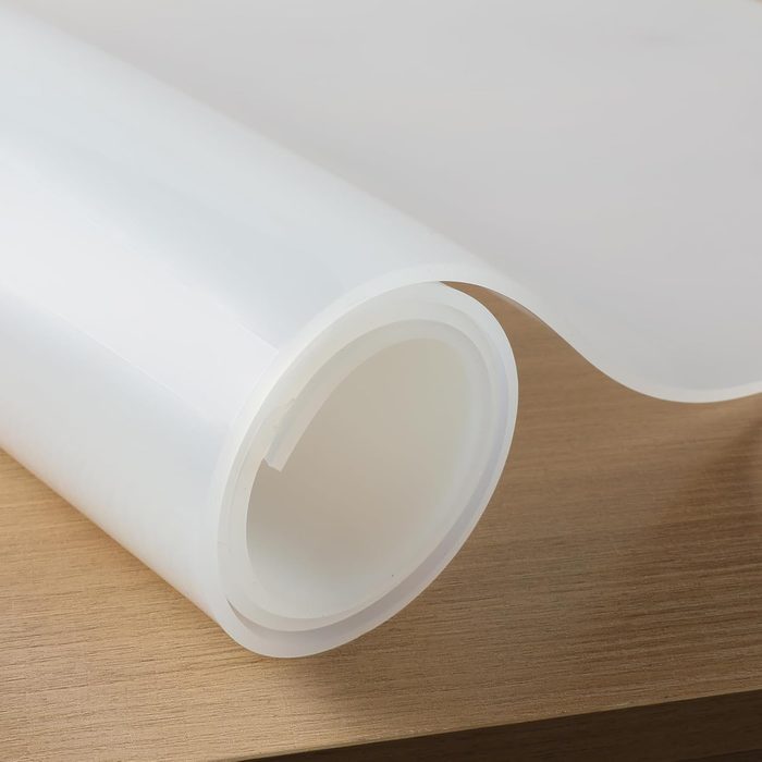 Silicone Rubber Sheet: 1/8" Thick, 12" Wide, 1.000' Long, Clear