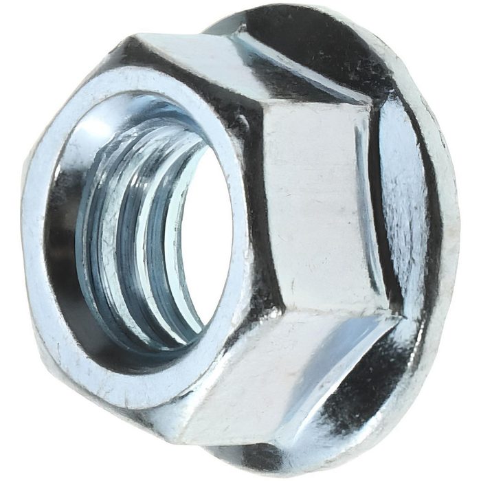 3/8"-24 Zinc Finish Case Hardened Serrated Flange Nut