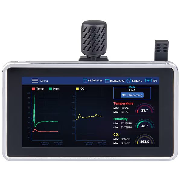 LCD Display 32°F-122°F Handheld Airflow Meter