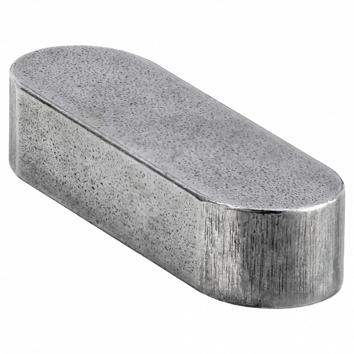 Parallel Key, 8mm L, Round, 3mm H