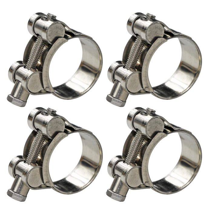 SUCTION HOSE CLAMP, T-BOLT, STAINLESS STEEL, 4.5 NOM, RANGE 4.28-4.59