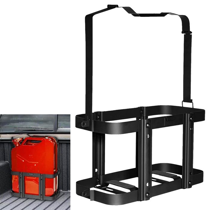 Lockable Jerry Gas Can Holder Rack