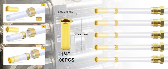1/4" Compression Lead-Free Brass Inserts