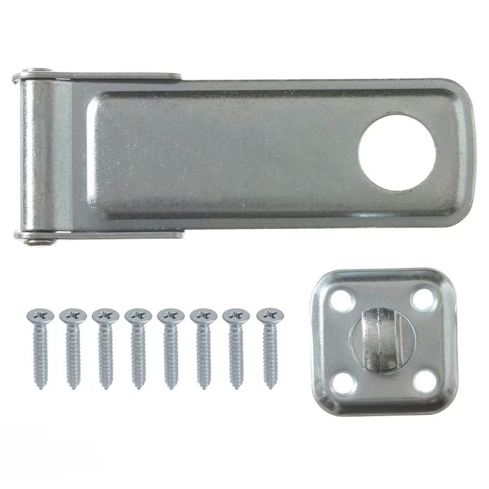 6-1/4"L Silver Zinc Plated Steel General Purpose Hasp