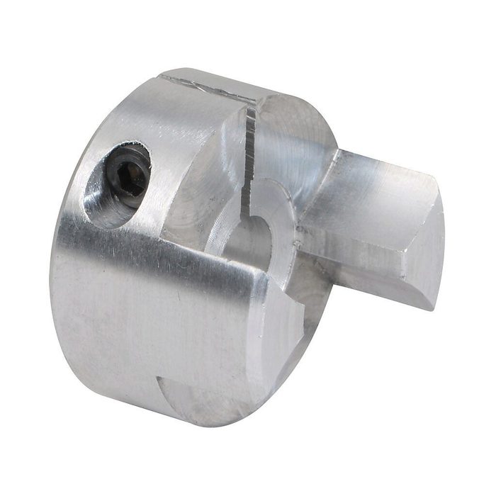Jaw Coupling Hub, 8mm, 1/4" Natural w/ Clamping