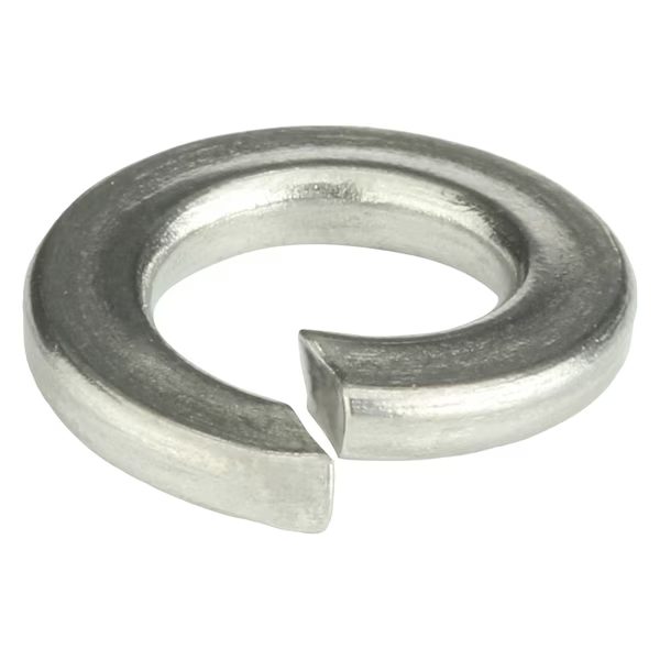 Split Lock Washer, Steel, Plain Finish