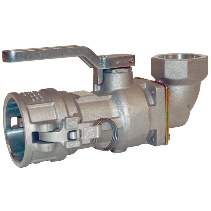 2-Way Ball Valve, Manually Operated, 1000 psi Max, 1 NPT Port, Stainless Steel Body, Offset Handle