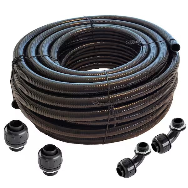 1-1/2"x100Ft Black Flexible PVC Pipe
