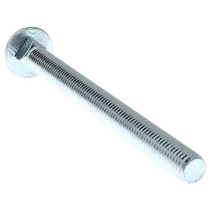 Carriage Bolt, Square Neck, 1/2 inch-13, 24 inch L, Steel, Zinc Plated