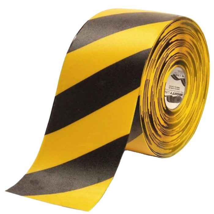 Floor Marking Tape, Black/Yellow Stripe