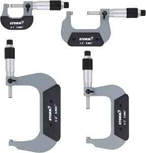 4-Piece Conventional Micrometer Set