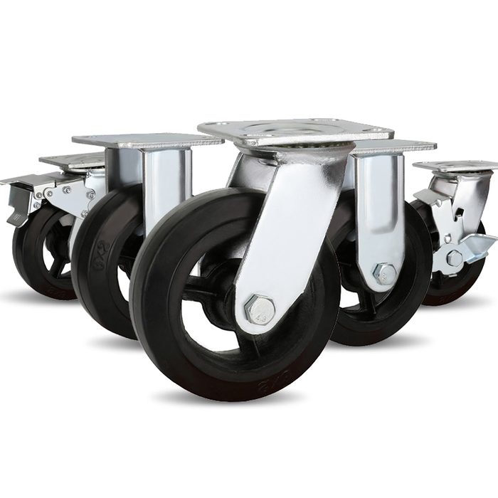Brake Industrial Rubber Cart Wheels Swivel Locking Casters