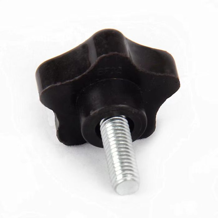 Black Thumbscrew Clamping Knob Bolt Plastic Head Star Knobs With Threaded Stud M8 M10