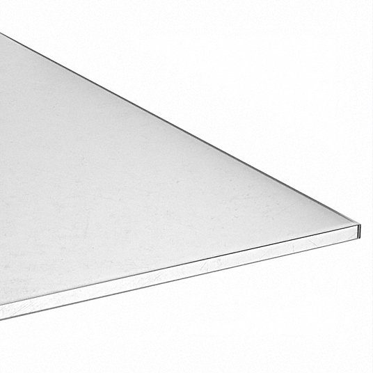 304 Stainless Steel Plate 0.25 in Thick, 12 in x 12 in