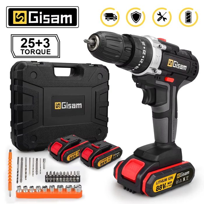 21V Cordless Impact Drill Electric Screwdriver Electric Hammer Drill