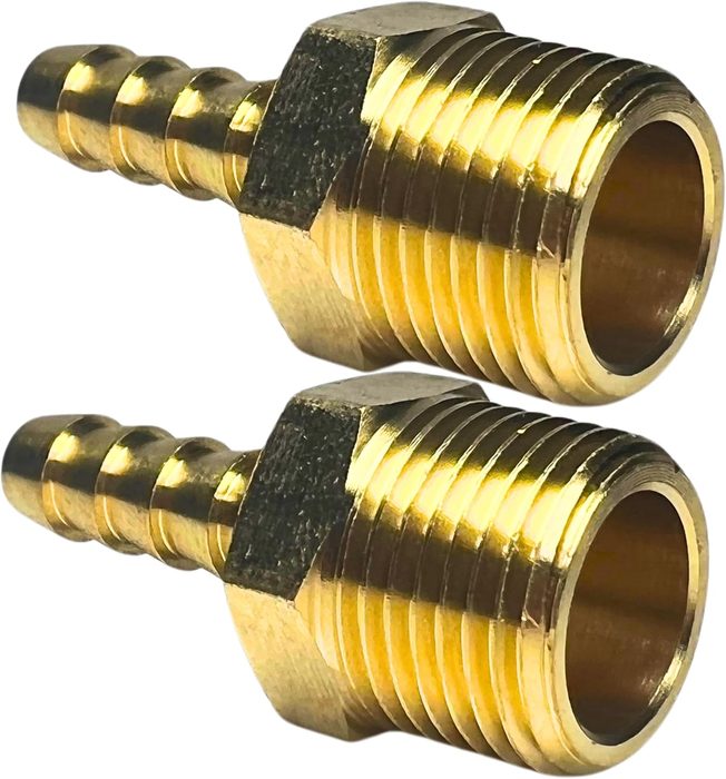 3/8" Hose x 1/4" Male NPT Brass Hose Barb