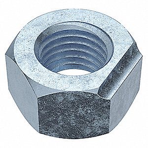 1"-8 Grade C Zinc Finish Steel Top Lock Nut