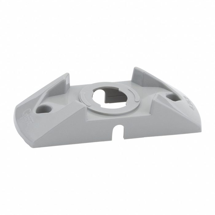 5.5600" H x 3/4" W x 5.56" L White Polycarbonate Round Mounting Bracket