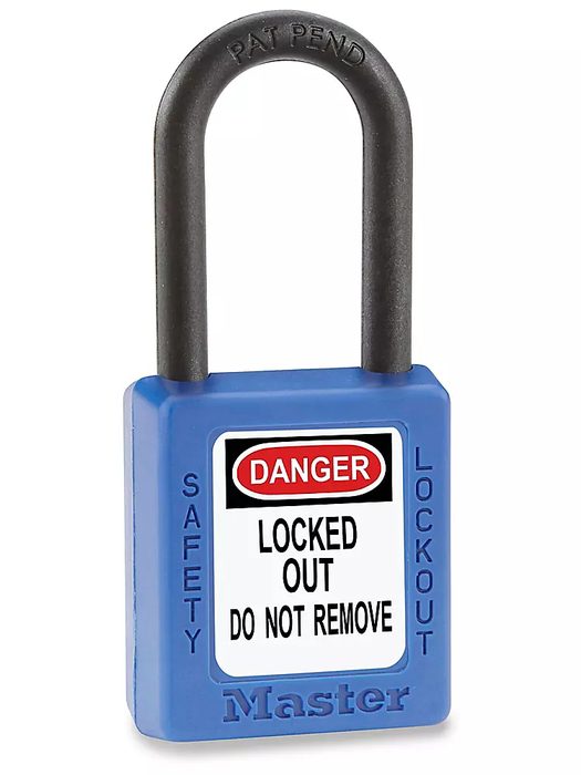 Dielectric Lockout Padlock - Keyed Different, Blue