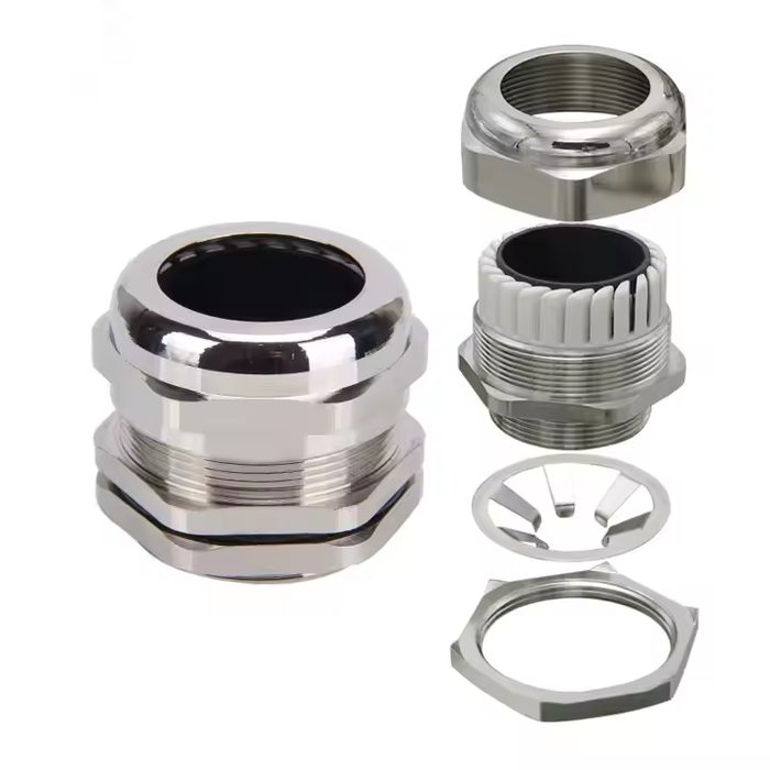 Shielded Long Aluminum Cable Gland For 20-25mm Dia Cables