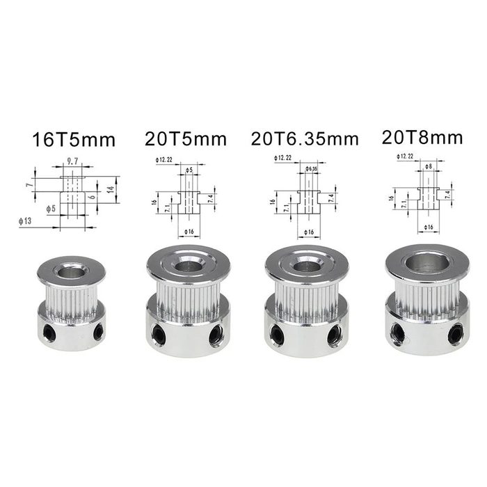 GT2 Pulley 16/20 Teeth