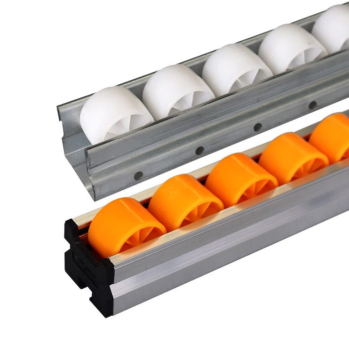 Gravity Roller Conveyor Skate Wheel Plastic Skid Track