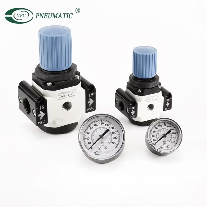 Pneumatic Air Pressure Regulator Valve with Gauge