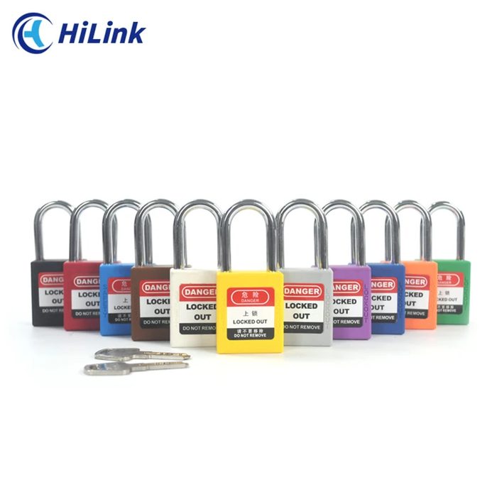 38mm Steel Shackle Safety Padlock with Warning Labels