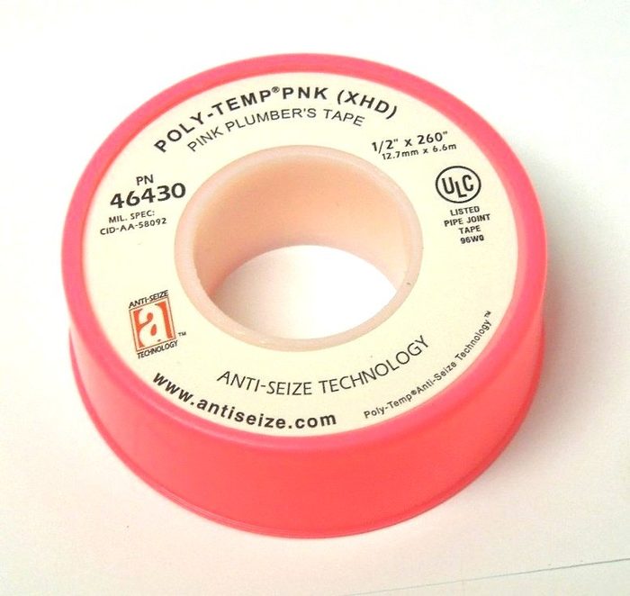 Pink Plumbers PTFE Tape, 1/2" x 260"
