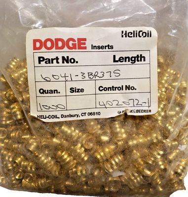 Dodge Inserts Solid Brass 0.375 Inch Series