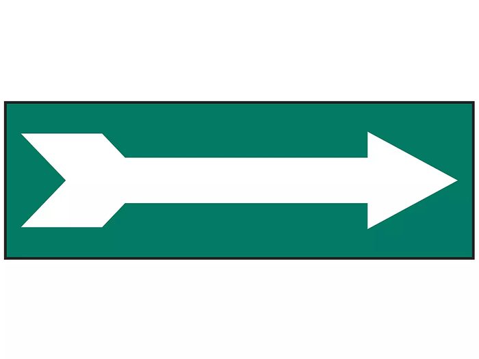 Green with White Arrow Pipe Markers