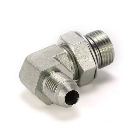 90° Hydraulic Fitting, 1" JIC x 1" O-RING SAE