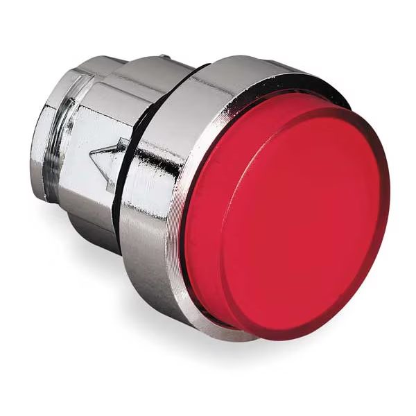 Illuminated Red Extended Fully Assembled Pushbutton