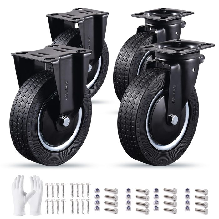 8 inch Heavy Duty Casters Set of 4