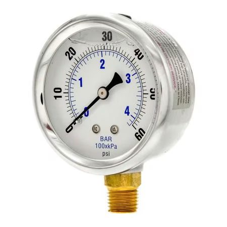 60 psi Stainless Steel Case Pressure Gauge