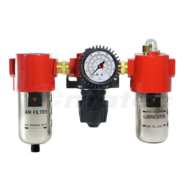 Compressed Air Filter With Pressure Regulator Gauge And Lubricator