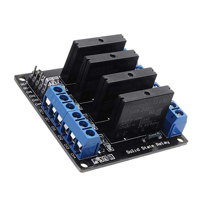 Solid State Relay Module 4 Channel High Level Trigger