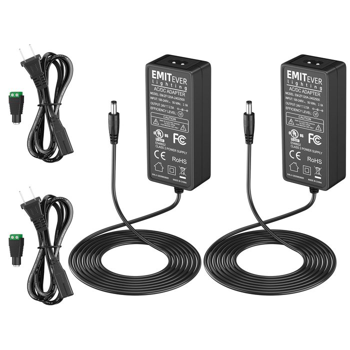 LED Power Adapter, 24V, 60W, 2.5A, UL-Listed