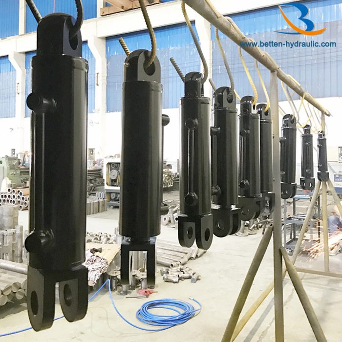 Double Clevis Hydraulic Cylinder with Rod Boot