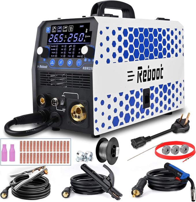 250Amp 6-in-1 MIG Welder, 120V/240V