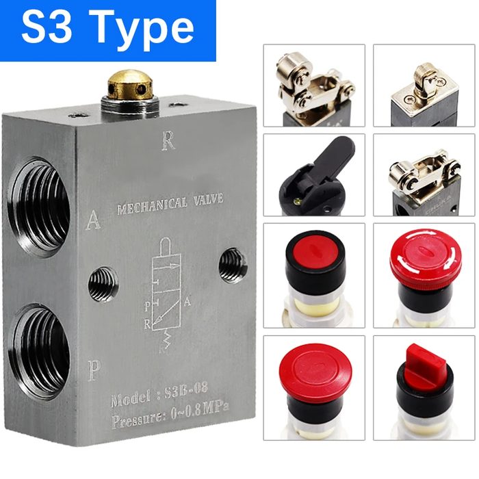 S3 Pneumatic 3/2 Way Control Valve