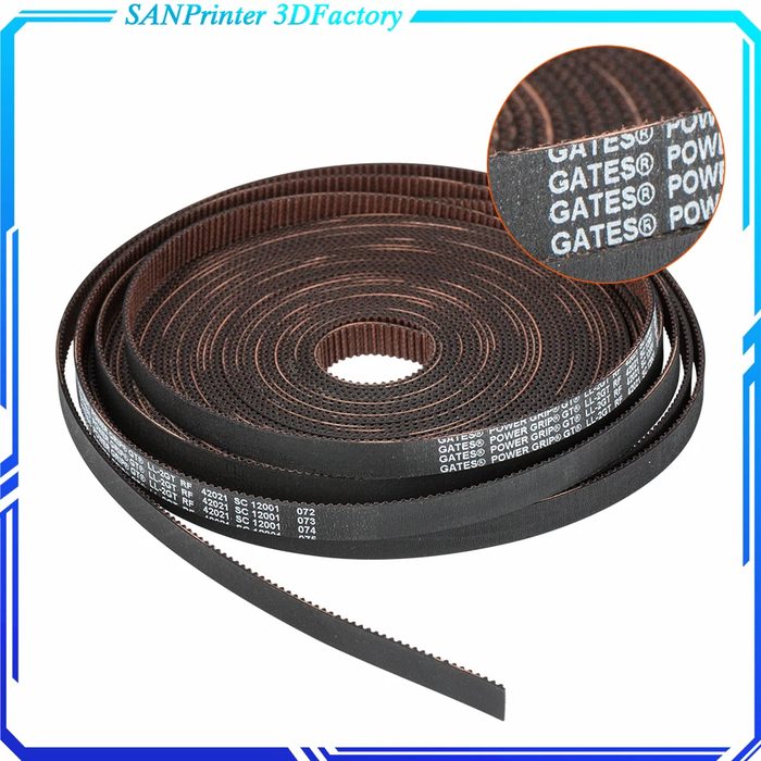 GT2 Timing Belts 3mm 5mm 6mm 7mm 9mm 10mm 12mm 15mm 20mm Rubber with fiberglass Metric Trapezoid open belt