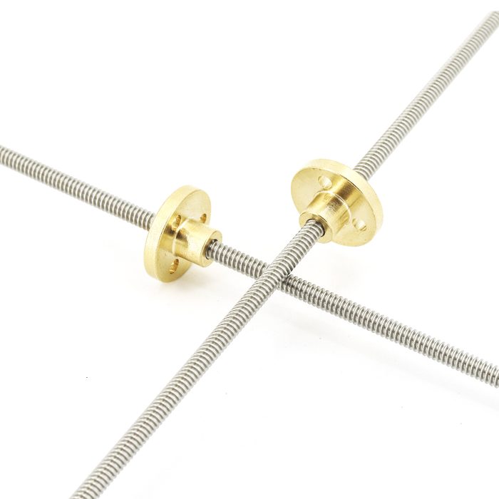 Trapezoidal Screw Rod T4 Flange Nut, Pitch 1mm Lead 1mm or 2mm