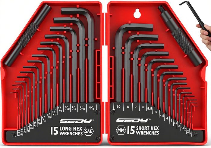 32-Piece Hex Key Allen Wrench Set SAE & Metric