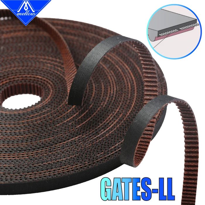 Gates-LL-2GT Gear Synchronous Belt GT2 Width 6mm 9mm 10mm Timing Belt