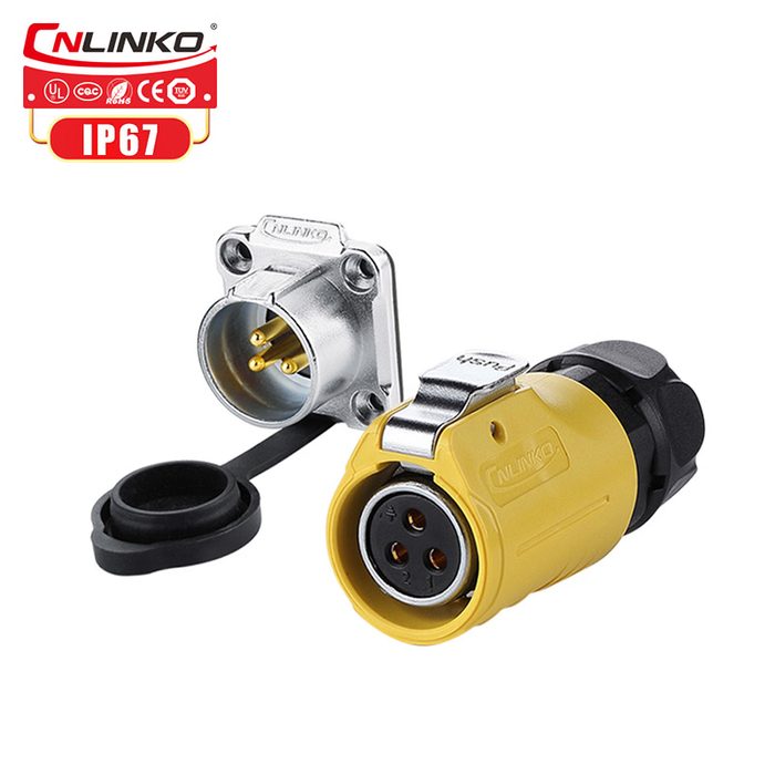 3 Pin Power Circular Connector Socket Receptacle