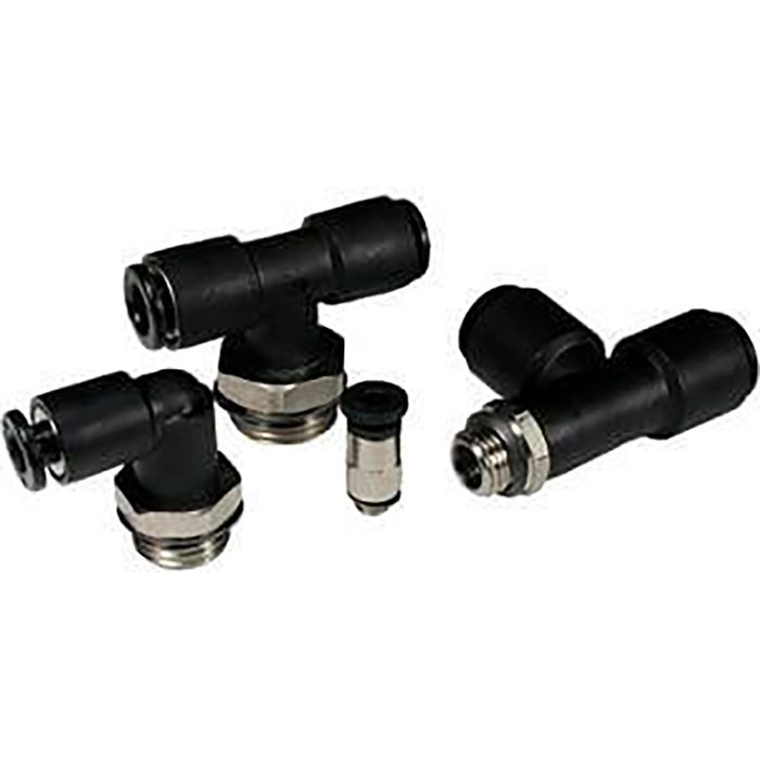 Push-to-Connect Tube Fitting - 3 Ports, 4 Tube Outer Diameter, 4 Female Push-In to 4
