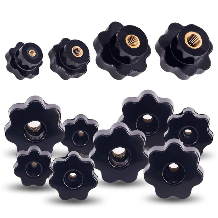Woodworking M7 Thread Through Hole Black Star Jig Screw Knob