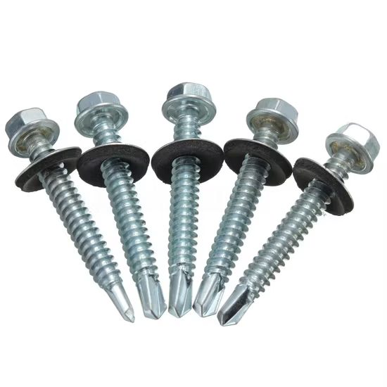 Zinc Plated Self-Drilling Timber Screw Hexagonal Screw with Washer
